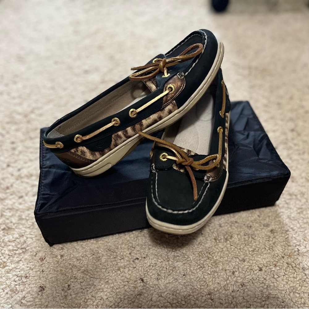 Sperry Black and Brown Loafers Comfortable Flats